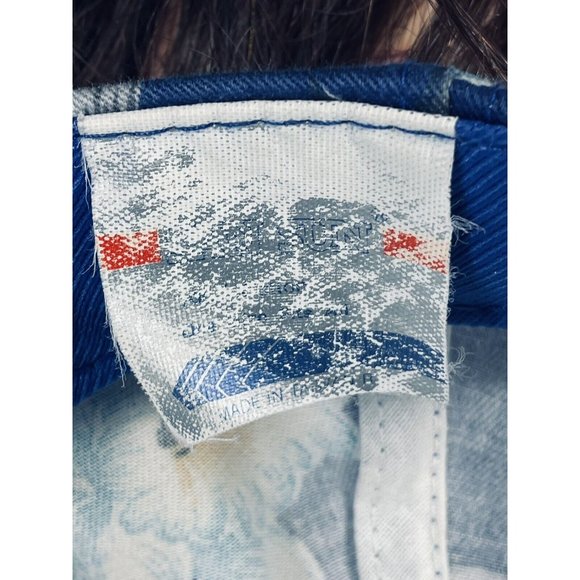 Park City San Sun Tropical Hawaiian Orchid Baseball Hat Blue Adjustable Vintage - Picture 11 of 12